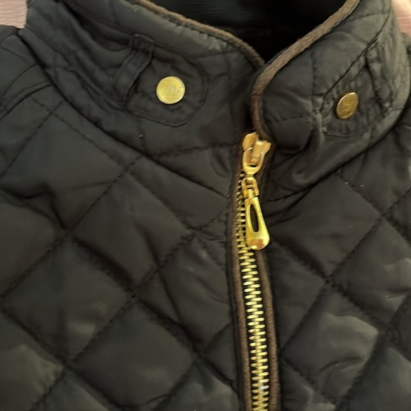 YMI Quilted Black and Tan Fur Lined Jacket Gold Accents - Picture 5 of 17